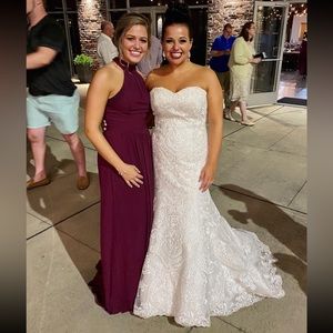 David’s Bridal Bridesmaid dress, Color: Wine, Size: 2